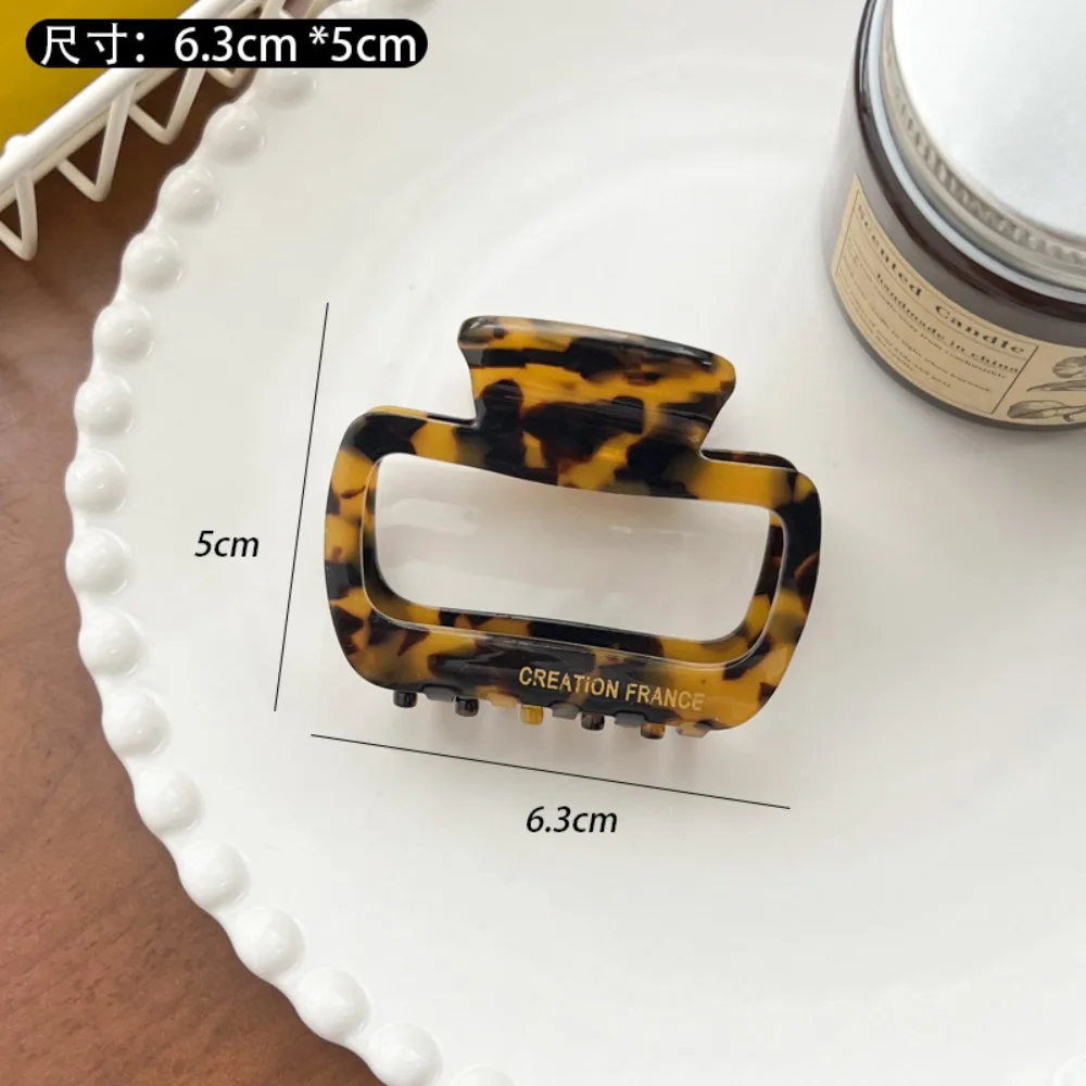 Ретро квадратный зажим для волос из ацетата прочный Стайлинг с вырезами