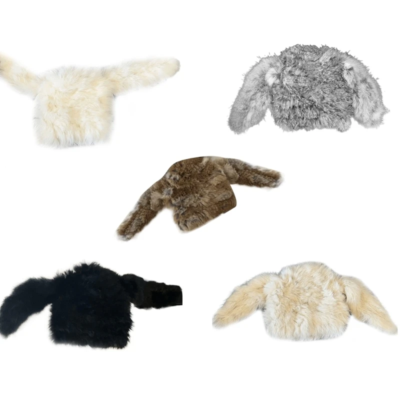 

MXMB плюшевая шляпа для взрослых в форме кроличьих ушей, уличная ветрозащитная шапка для защиты ушей для девочек