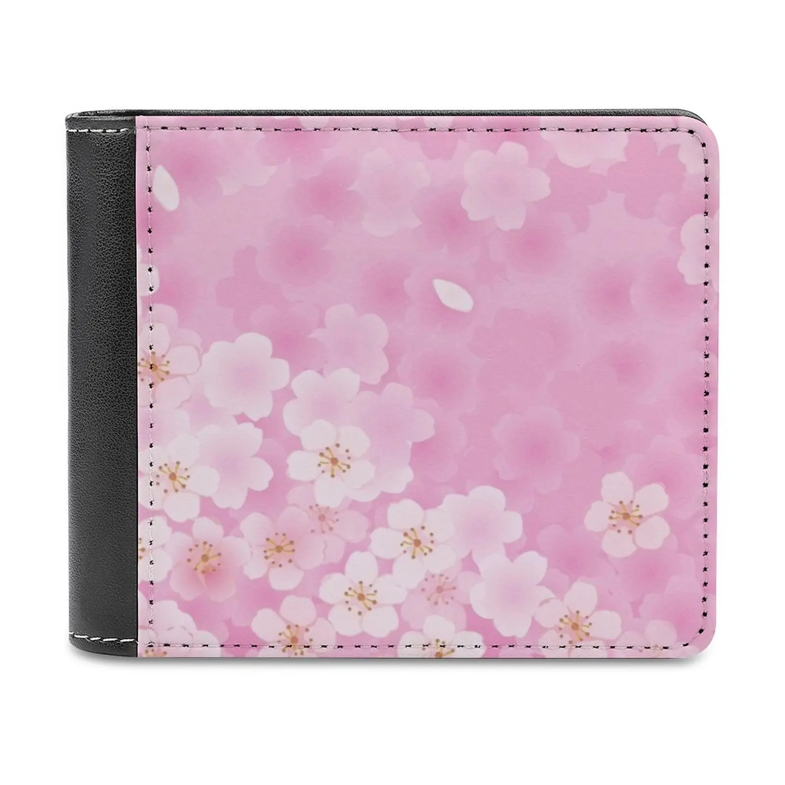 

Кожаный кошелек для мужчин и женщин, роскошный бумажник с изображением цветущей вишни румян и розовых румян, кредитница