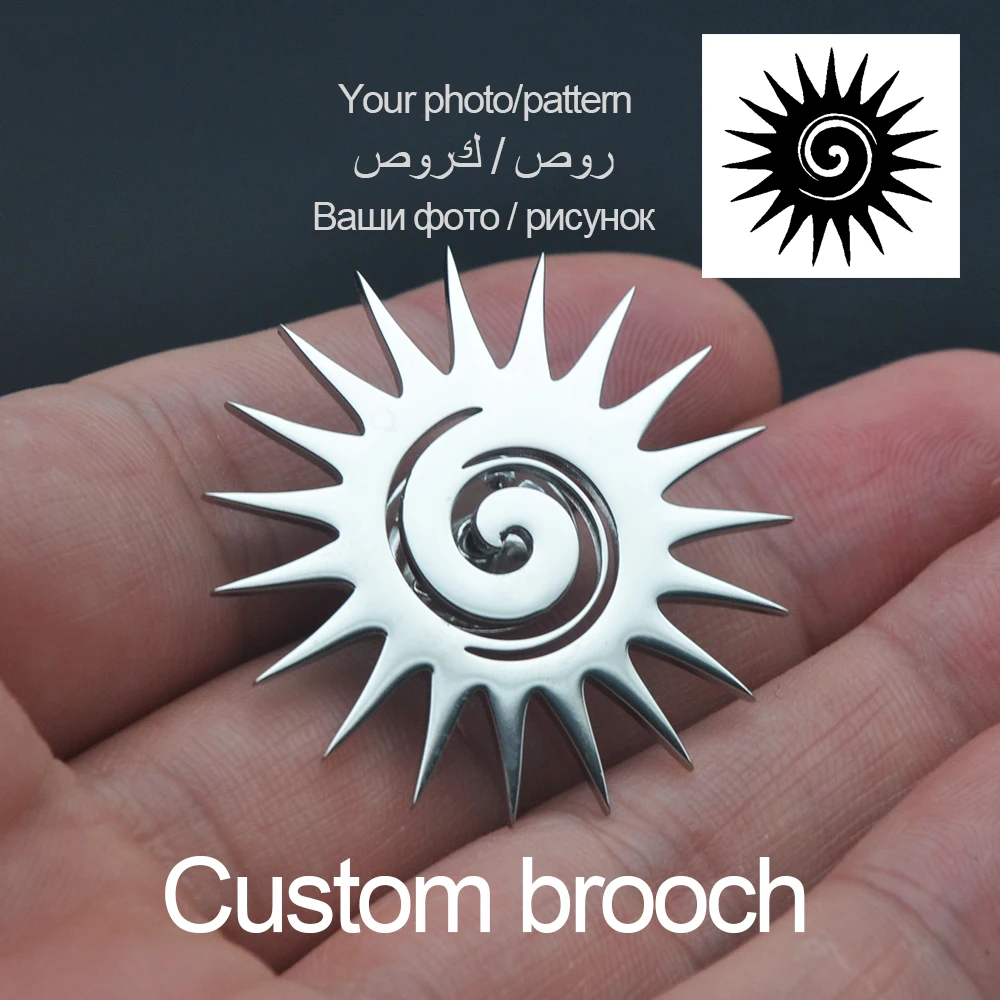 Индивидуальная брошь с фотографией/узором изготовление на заказ и оптовая