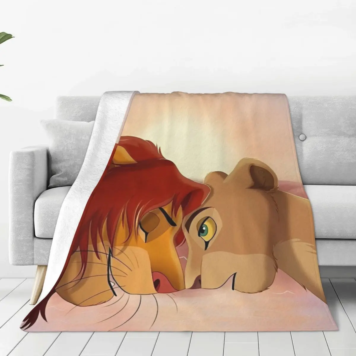 Фланелевые одеяла Король Лев теплое мягкое одеяло для путешествий на открытом