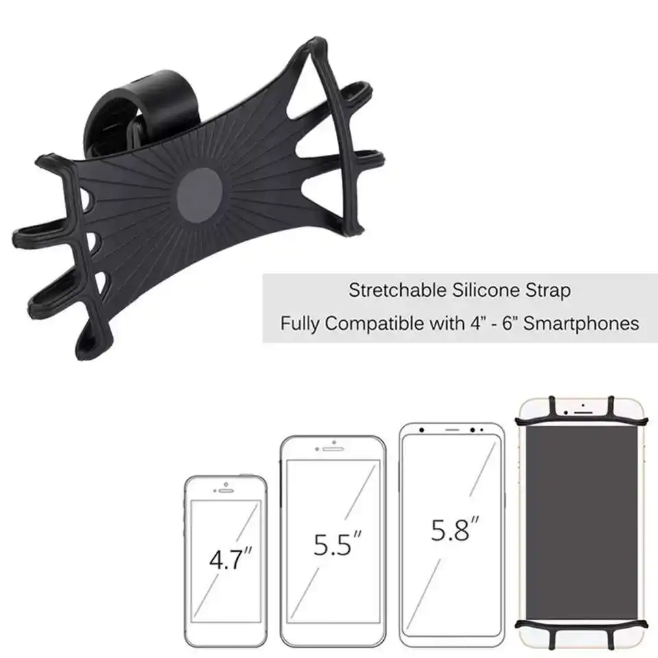 hot universal bicycle mobile phone holder silicone motorcycle bike handlebar stand mount bracket mount phone holder for iphone free global shipping