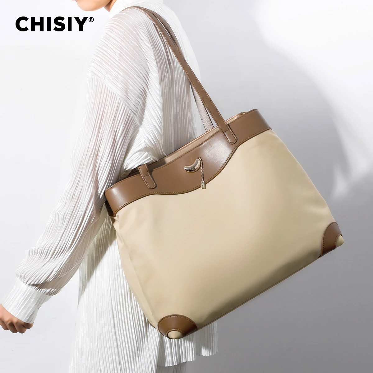 Оригинальная модная Лоскутная деловая сумка CHISIY контрастных цветов ручной