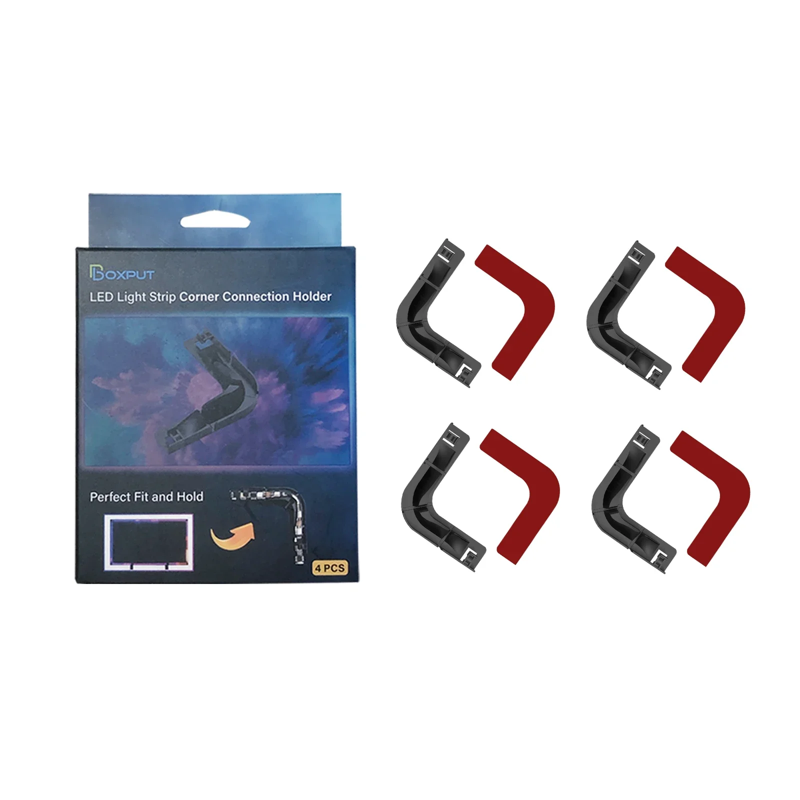 

BOXPUT Угловой держатель для светодиодной ленты SMD 5050 4 шт.
