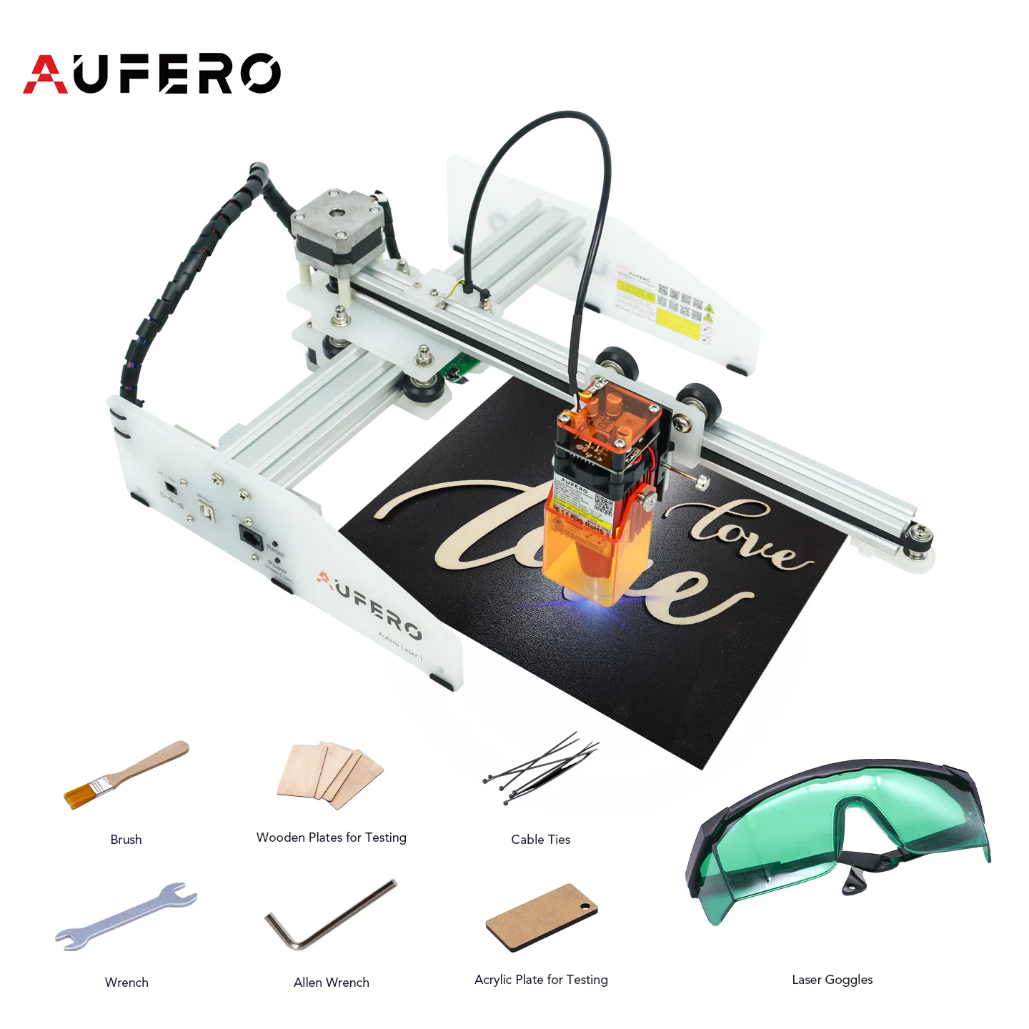 

Лазерный гравер Ortur Aufero, Модернизированный высокомощный 20 Вт ЧПУ режущий станок с фиксированным фокусом лазерная гравировка Aufero Laser 1
