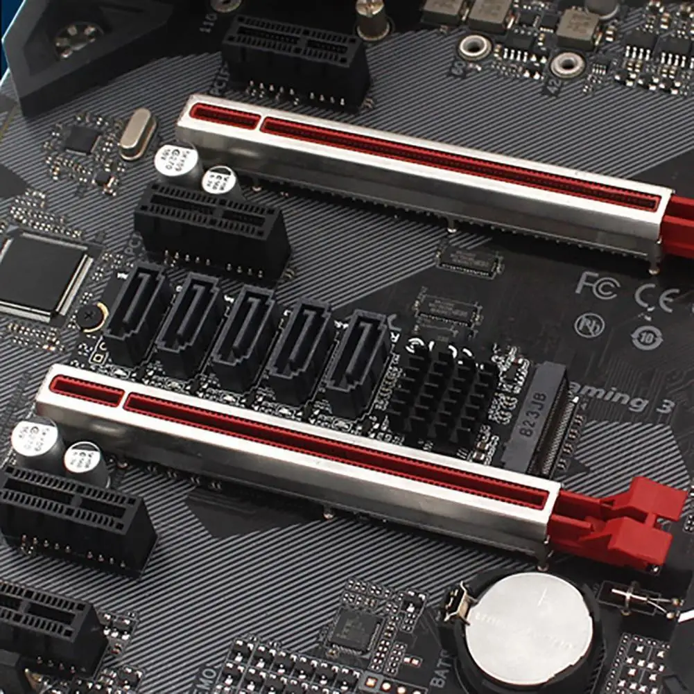 

Practical M.2 PCIE to SATA 3 5Ports Hard Drive Converter Card Mini Expansion Card Indeformable for Digital Devices