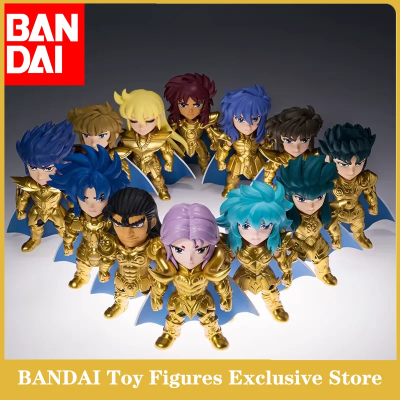 

BANDAI Saint Seiya 12 Gold Saint Aries Taurus Gemini Cancer Leo Sagittarius Action Anime Figures Blind Box Toy Gift for Boy