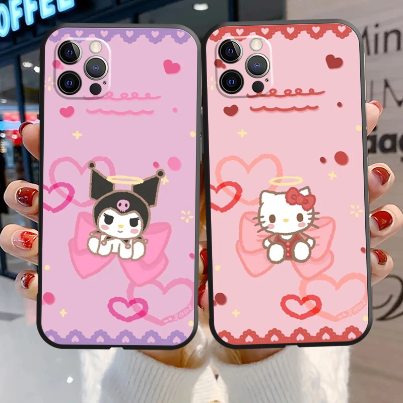

Hello Kitty 2022 Cute Phone Cases For iPhone 11 12 Pro MAX 6S 7 8 Plus XS MAX 12 13 Mini X XR SE 2020 Coque Soft TPU Back Cover