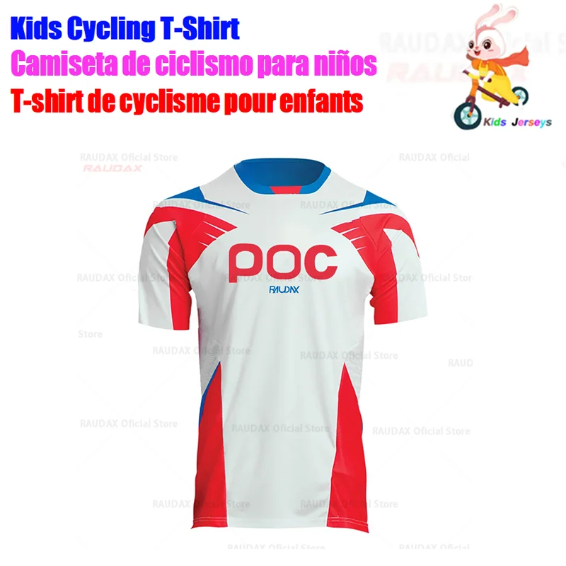 

2023 POC Kids Summer Quick Dry Motocross Jersey Downhil Mountain Bike Ropa for Boys MTB T-Shirts DH Shirt Balance Car Clothing