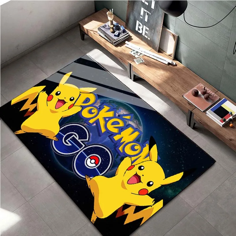 

15 Sizes Anime Poke-Monster Area Rug Carpet Rug for Living Room Bedroom Sofa Kitchen Doormat Decor,Kid Play Non-slip Floor Mat