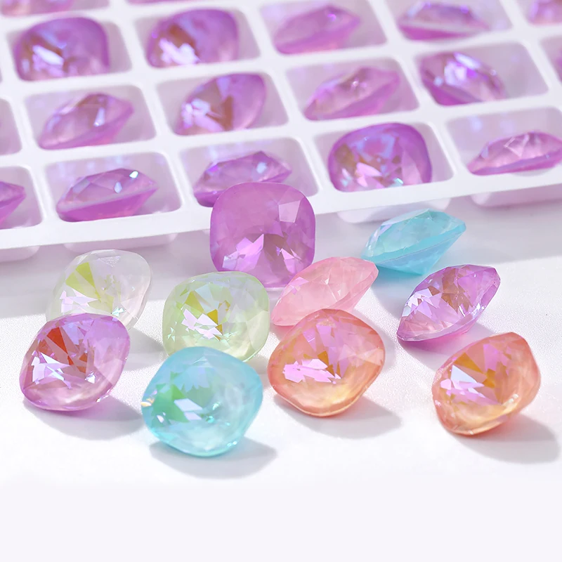 10 мм квадратные стеклянные стразы оптом оптовая продажа блестящие кристаллы