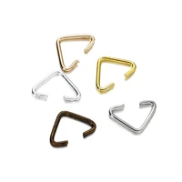 100pcs metal iron triangle clasps buckle connector jump rings for diy earrings bracelet necklace jewelry making accessories