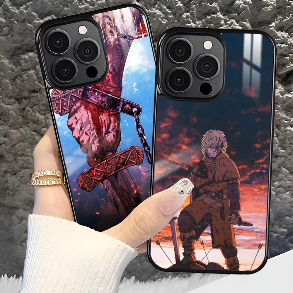 Чехол для телефона V-Vinland Saga в стиле аниме iPhone 16 15 14 13 12 11 Pro Xs Max Mini Plus