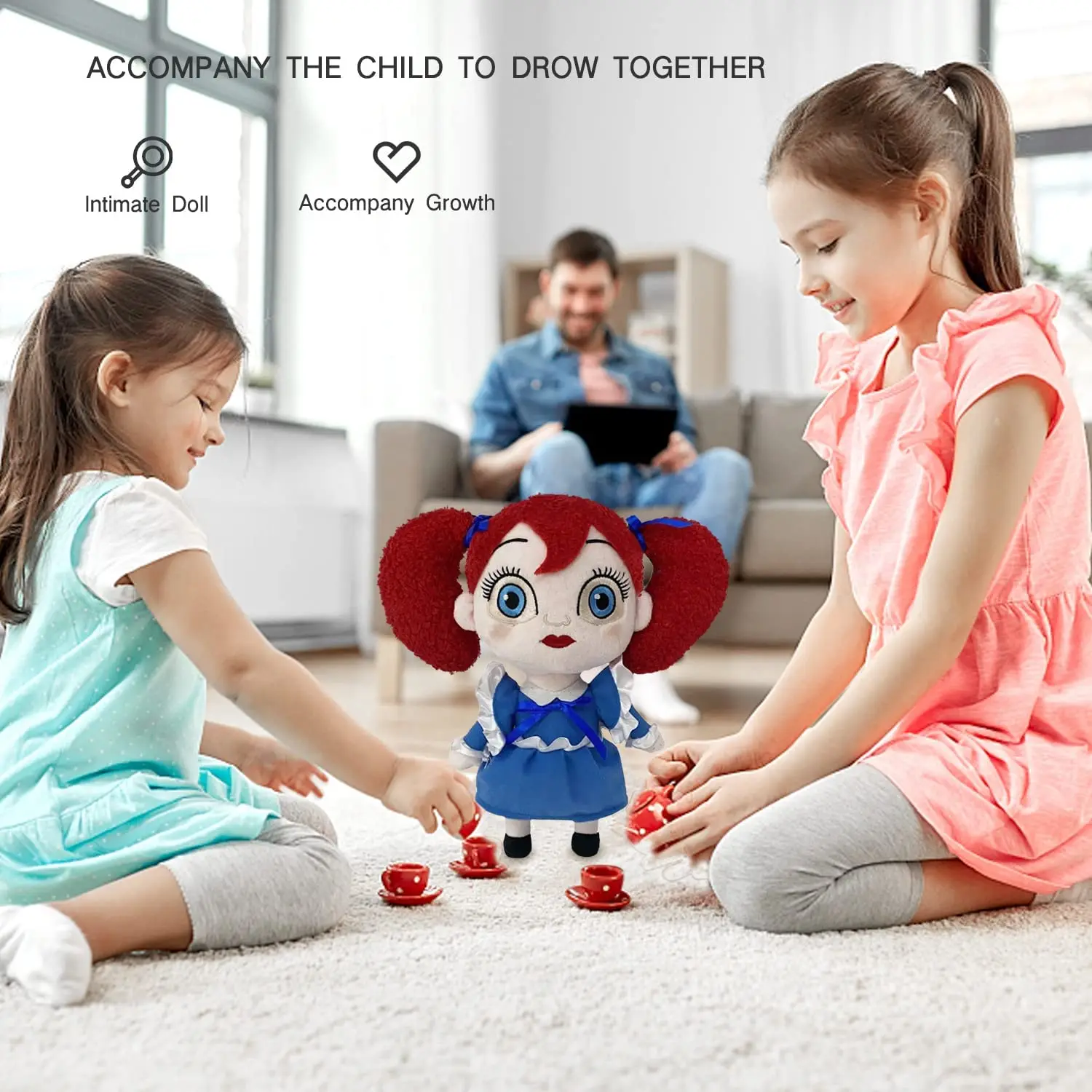 

40 см Huggy Wuggy плюшевая игрушка мягкая набивная Мак игровой персонаж Строительная плюшевая игрушка для детей мальчиков праздничный подарок