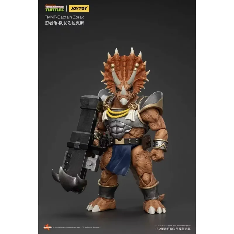 Фото В наличии: Фигурка JOYTOY 1/18, Черепашки, Капитан Зоракс, Адъютант Зорк, Пехотинец Трицератон, Кейси, аниме-игрушка. №4