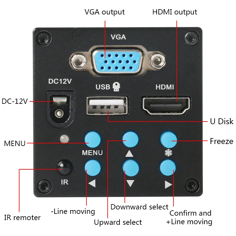 Цифровой видеомикроскоп 2 МП 1080P 60FPS HDMI VGA камера 130X Регулируемый зум объектив