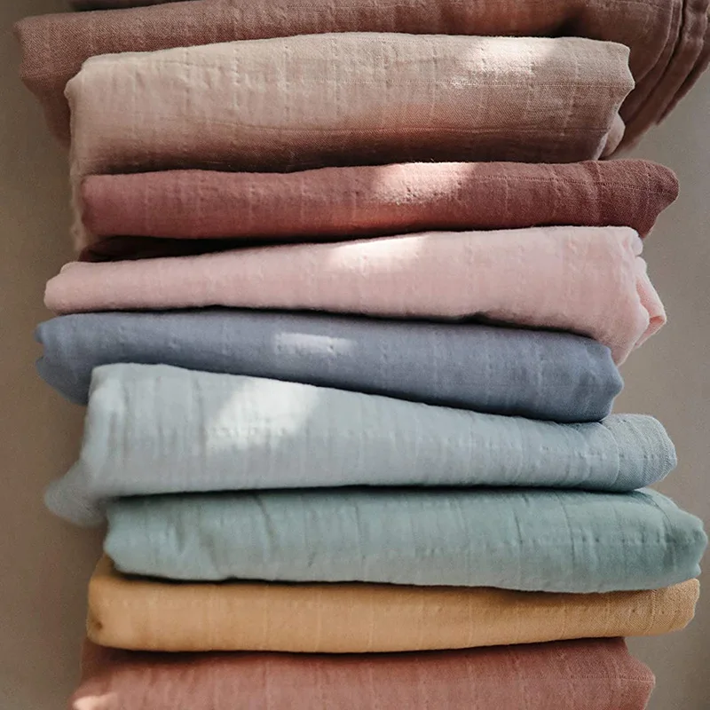 

120*120cm Muslin 70% Bamboo Baby Blanket Soft Newborn Blankets 2 Layers Bath Gauze Infant Swaddle Wrap Sleepsack Stroller Cover