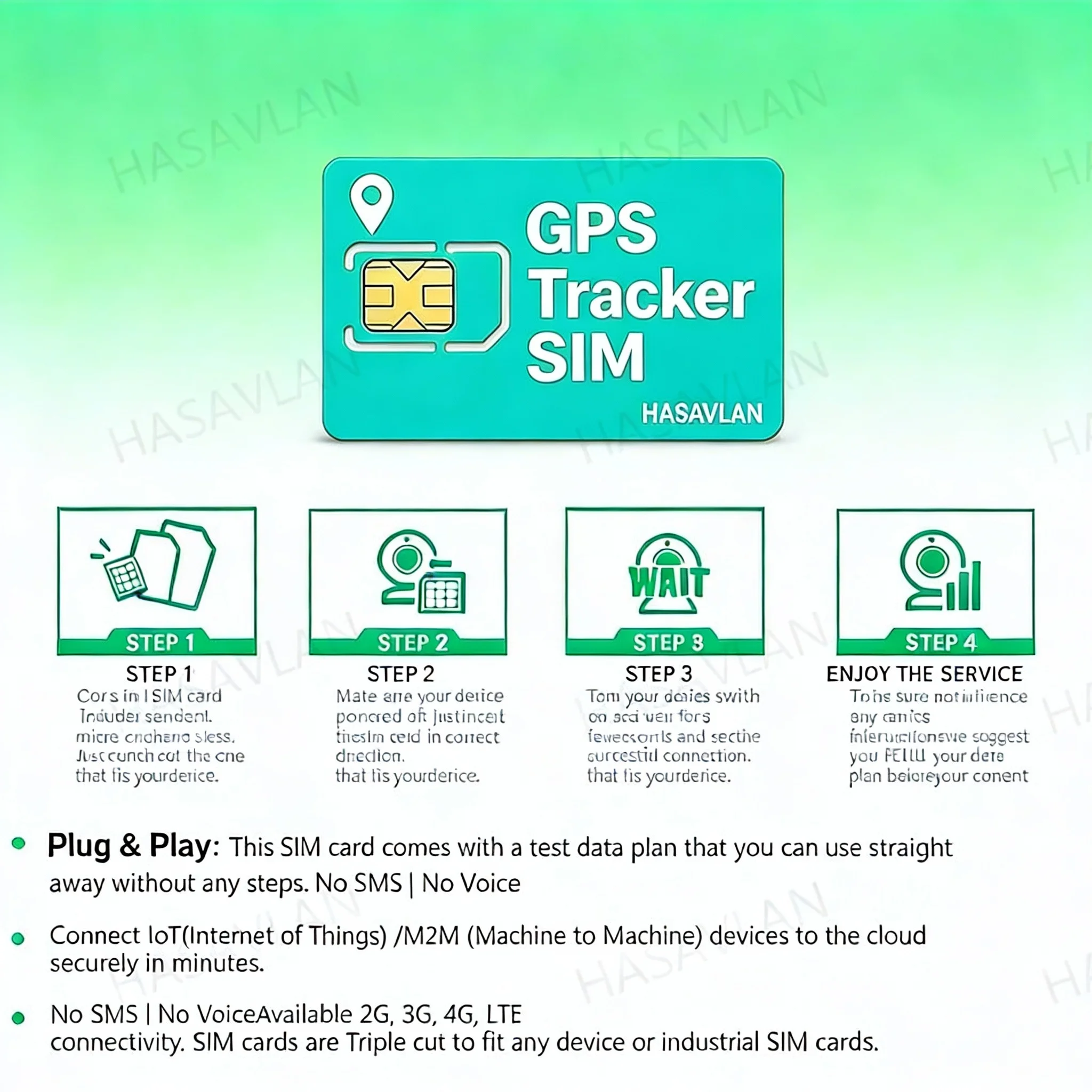 Фото Трекер SIM-карты, без контракта, Tri-cut 4G Cat4 GSM GPRS LTE M2M, без контракта, 30 МБ/30 дней для ST-906 TK303F, ZOVAGOLO GREECE №5