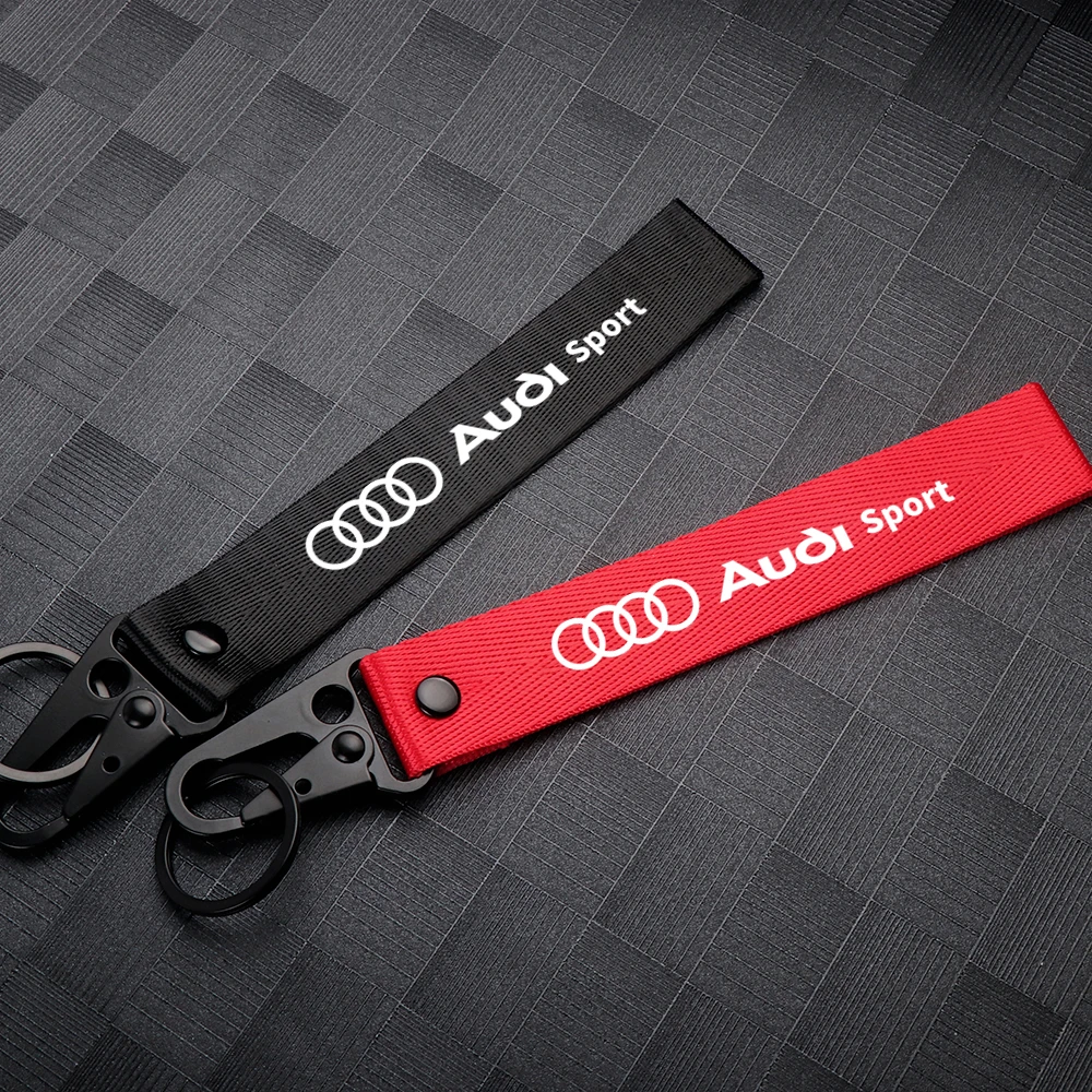1/2 шт. нейлоновый автомобильный металлический брелок для ключей значок Audi A3 A4 B5 B6