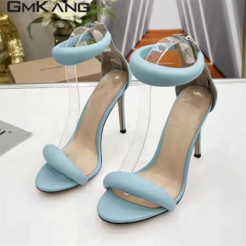 

Summer Sandals Women High Heels Dress Party Shoes Woman Peep Toe One Strap Back Zipper Sandalias Mujer Stiletto Sandals Female
