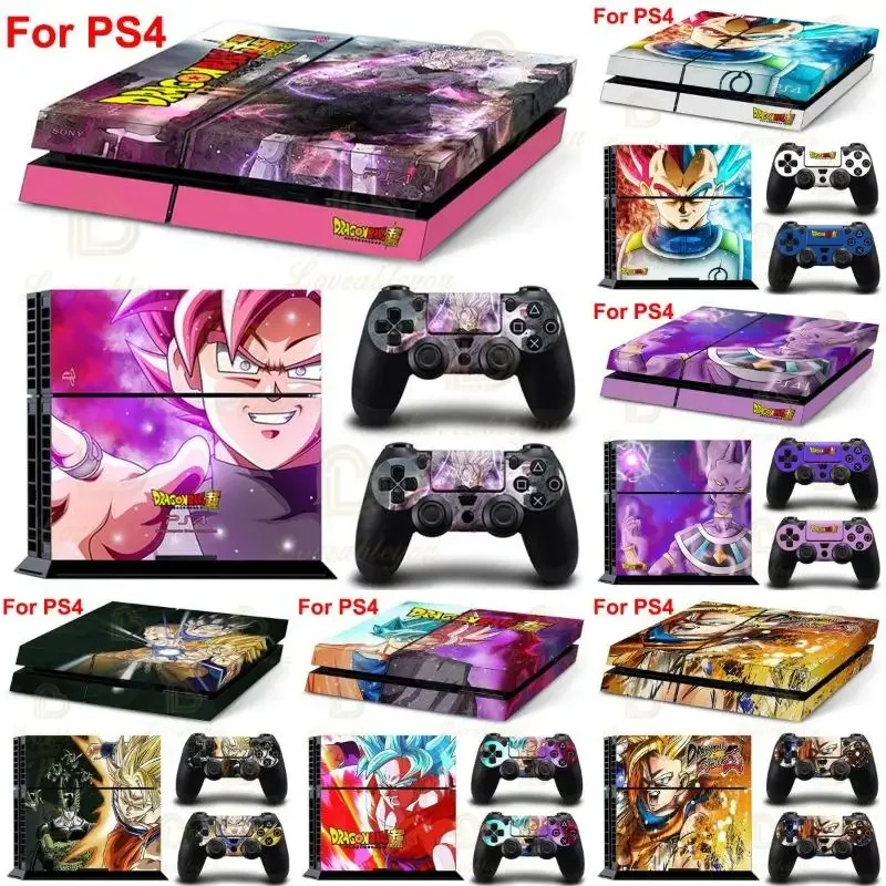 Фото Модные наклейки на консоль Dragon Ball Z для SONY PS4 Pro Slim Zamasu, наклейки на все тело для контроллера PlayStation 4, геймпада №1
