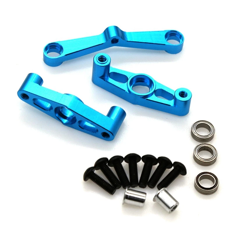 

4X Metal Steering Assembly With Bearing For Tamiya TT02 TT-02 1/10 RC Car Upgrade Parts