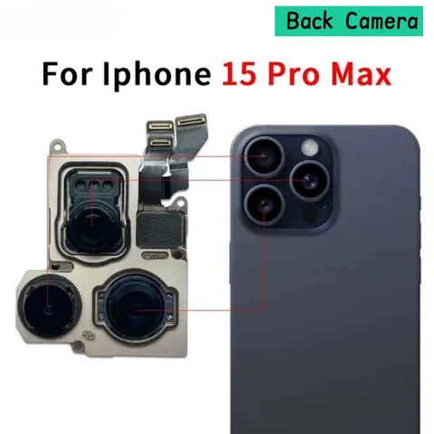 Аутентичная задняя камера для iPhone 12, 13, 14, 15, 16 Pro Max, задняя камера 12, мини 14 15 Plus, детали, задний главный объектив, гибкий кабель, камера