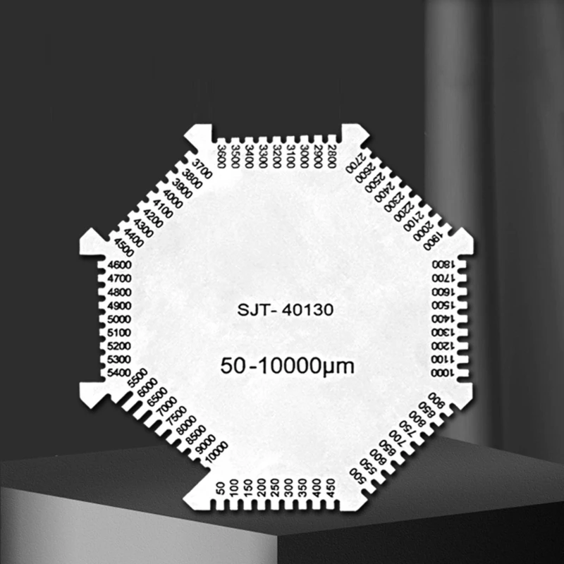 Профессиональный восьмиугольный гребень для влажной пленки толщиномер карта