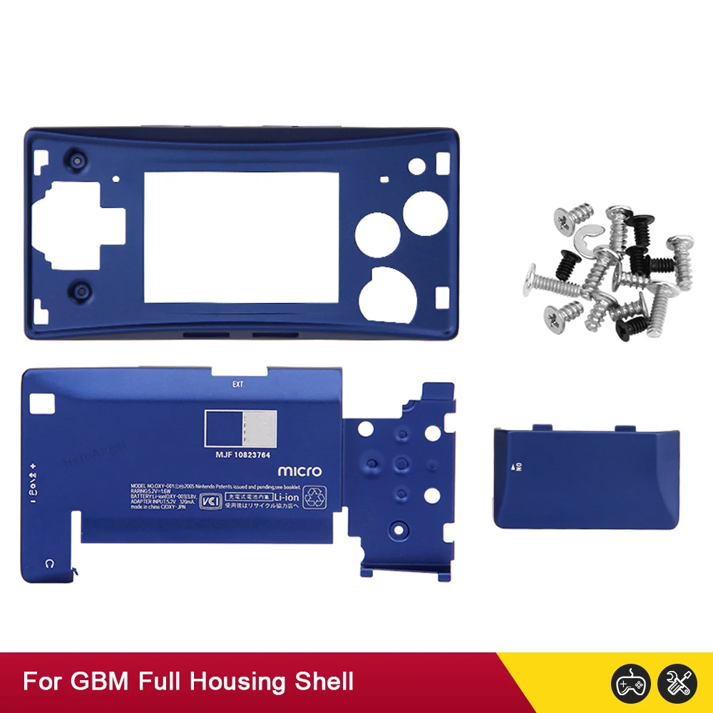 Limited Version Metal Housing Shell Case for Nintendo Gameboy Micro For GBM Front Back Cover Faceplate Battery Holder Accessorie images - 6