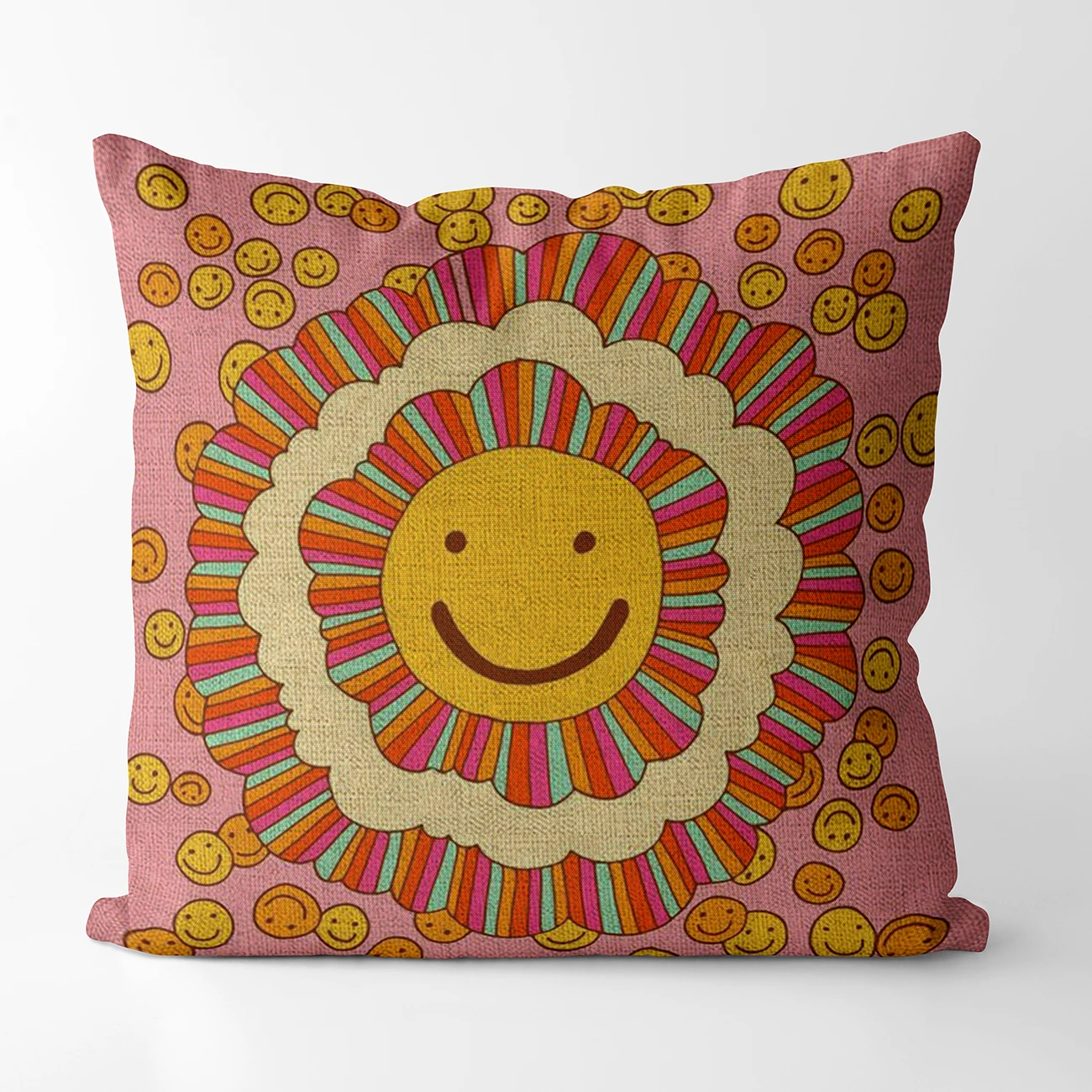 

Льняная наволочка с принтом 45х45 см