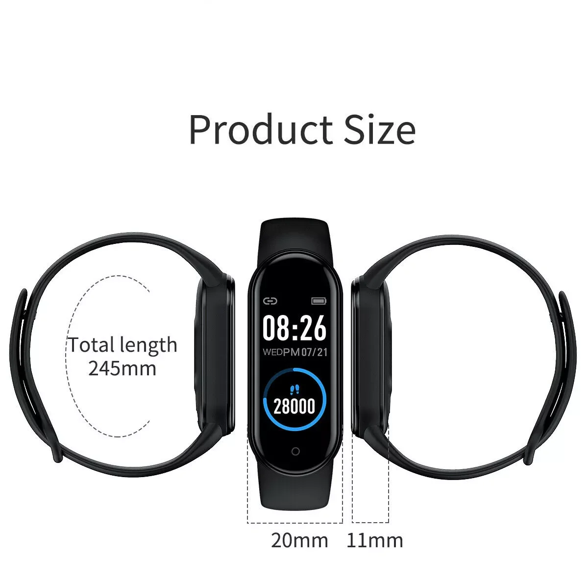 

Smart Watch Bracelet Sports Fitness Tracker Women Men's Digital Wristwatches Heart Rate Health Monitor Clock For Android IOS