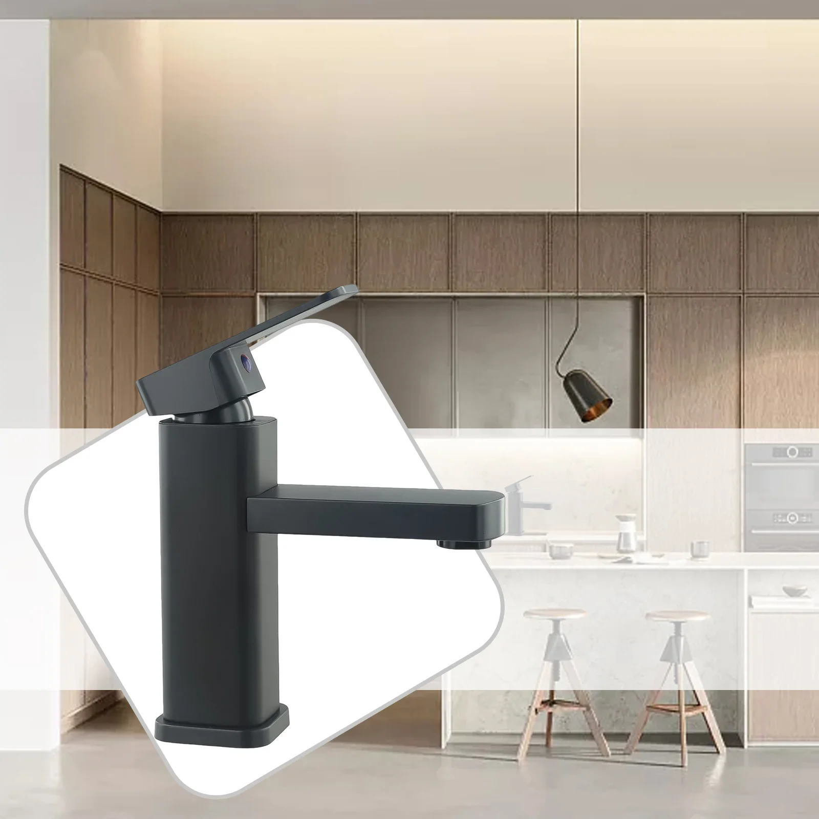 Смеситель для раковины из нержавеющей стали водопад 1 шт.