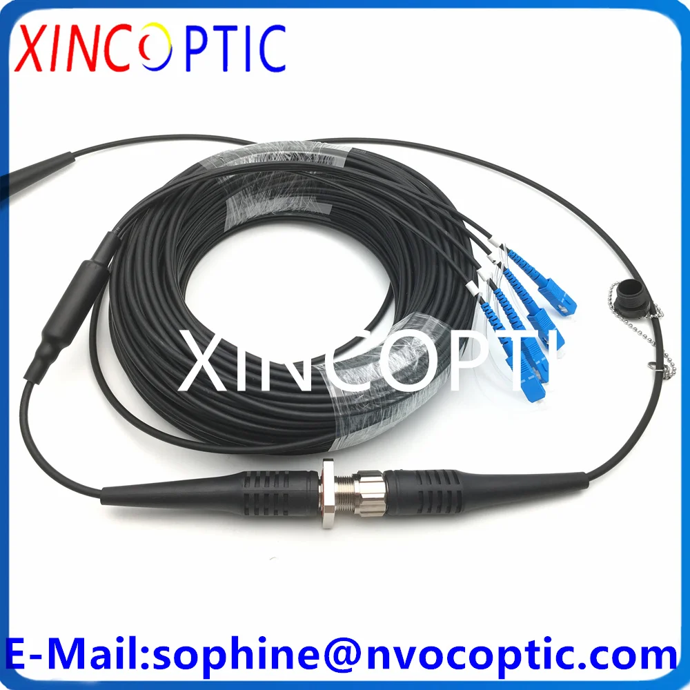 4C одномодовый ODC штекерный круглый штекер 5 0 мм ТПУ 200 м оптоволоконный кабель и 2