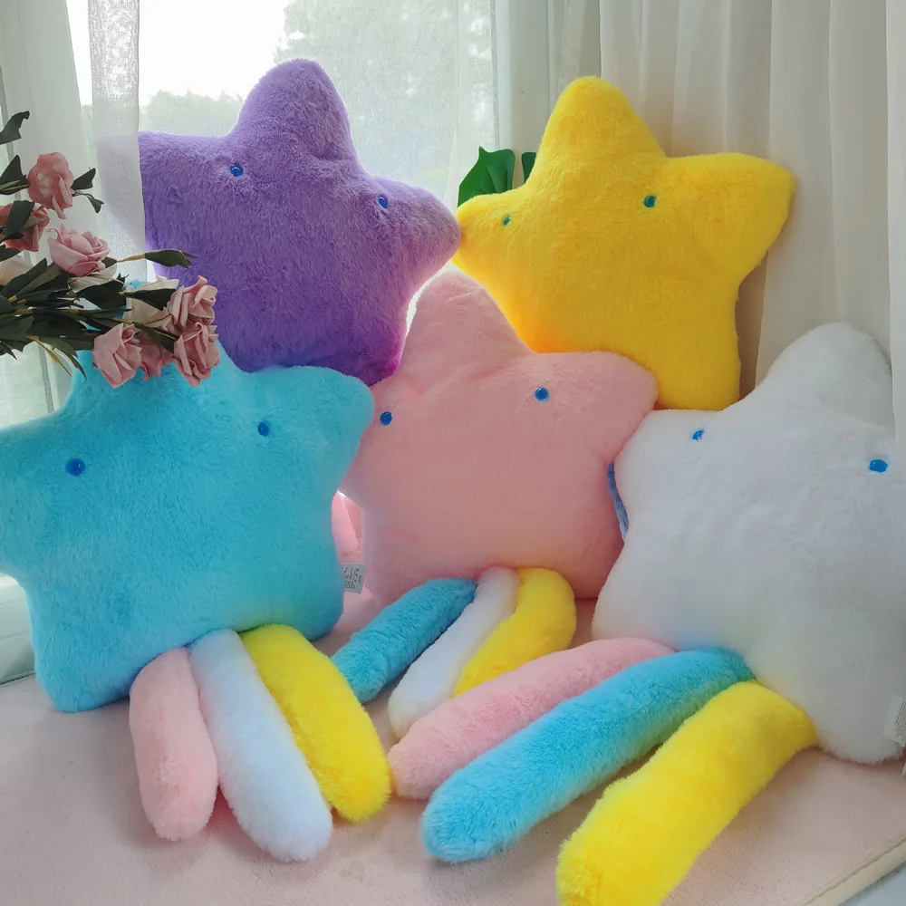 

1PC Creative Funny Plush Sky Star Toys Super Soft Wishing Meteor Pentagram Peluche Home Sofa Bed Cushion For Kids Birthday Gift