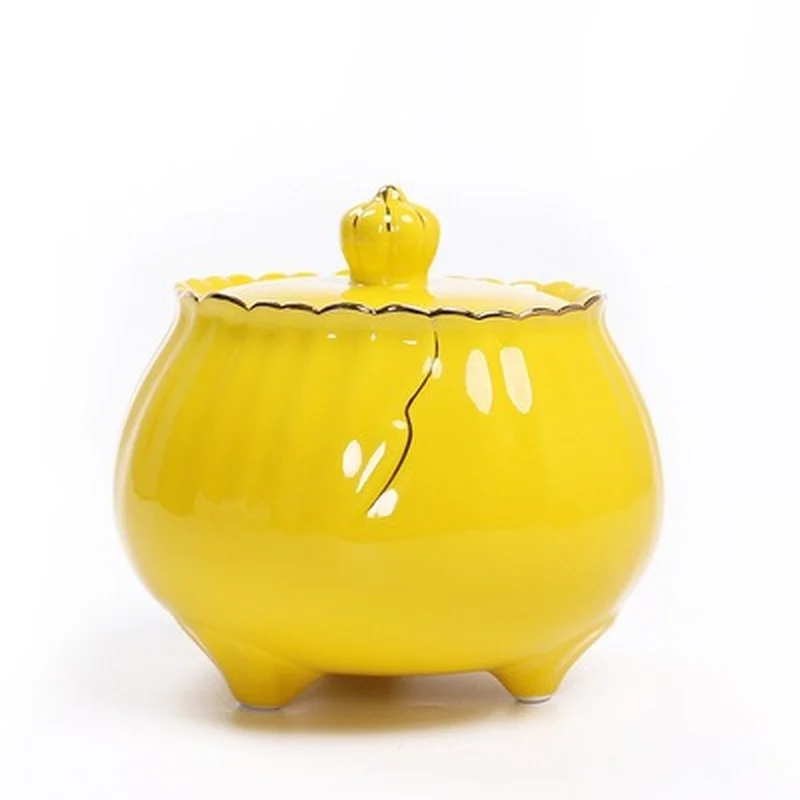 

Celadon Tea Pot Creative Ceramic Seal Candy Medicinal Herbs Coffee Bean Storage Tank Tea Set Accessories Kitchen Food Container