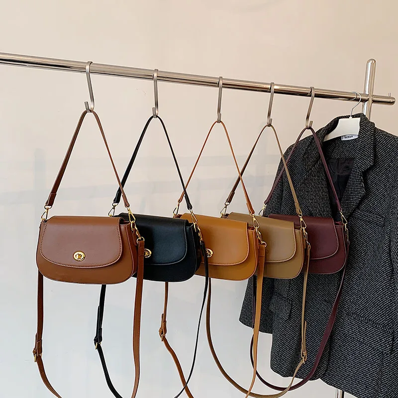 2023 Fashion Women Bags Solid Color Leather Crossbody Bags For Women Simple Ladies Messenger Bag Small Shoulder Bags Female