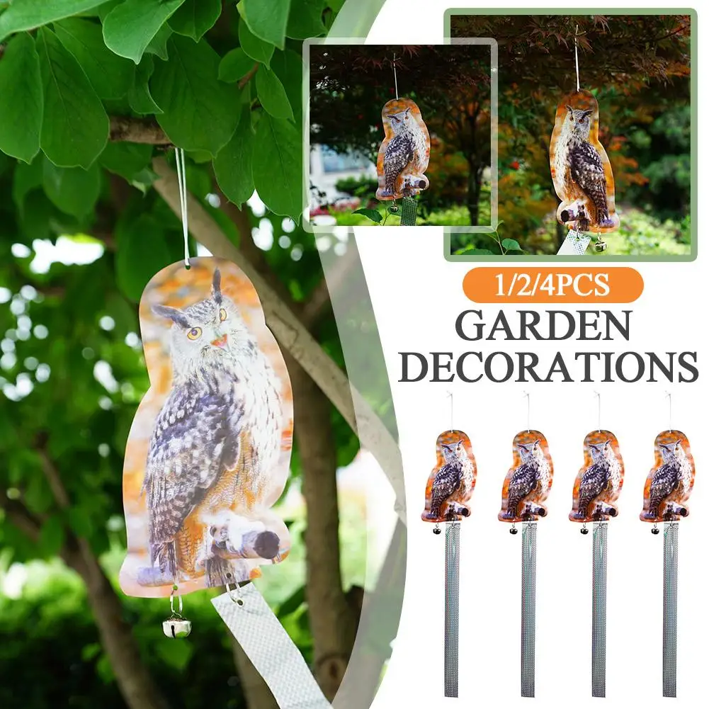 

Garden Bird Scarer Reflective Owl Hanging Decoration Orchard Window Away To From Owls Birds Garden Patio Keep Decorations F S7J4