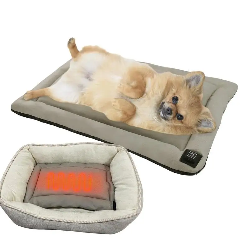 

Heated Dog Pad Portable Pet Warming Pad Multipupose Cat Warming Pad Outdoor Pet Heating Warmer Pad For Home Office Chair