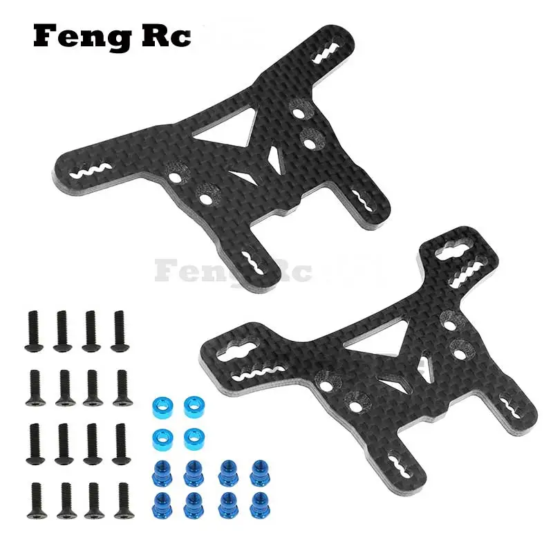 

Carbon Fiber Front and Rear Shock Tower Plate for Tamiya XV02 XV-02 Pro 58707 1/10 RC Car Upgrades Parts Accessories