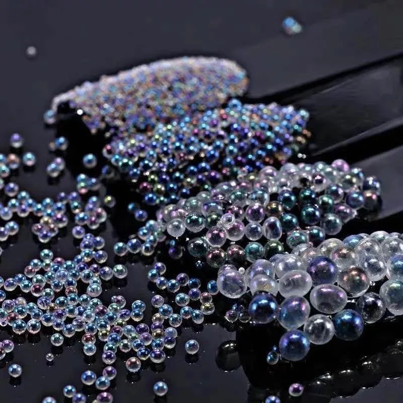 

50g Nail Bubble Beads AB Fantasy Glass Beads Small Round Beads