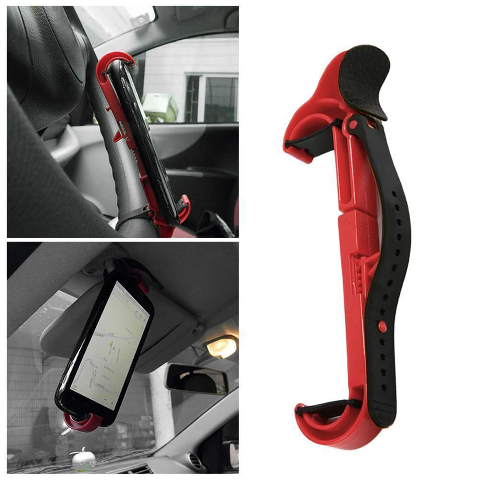 

Bracket Car Steering Wheel Pink Red ABS Anti-scratch Automotive Black Cycling Driving Easier Durable Telescopic
