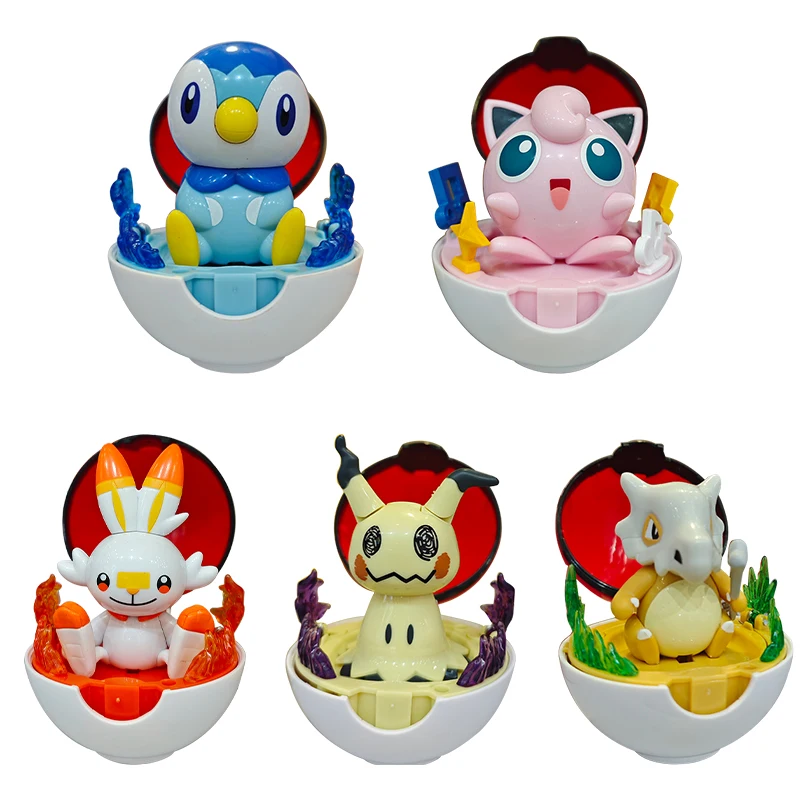 Фигурка покемона Piplup Scorbunny Cubone Mimikyu Jigglypuff Пикачу эльф мяч Pokeball Ball коллекция