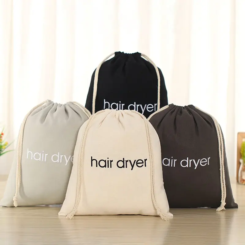 

1PC Hair Dryer Cloth Bag Hair Diffuser Hairdryer Bag Drawstring Closure Cover Canvas Storage Belt Mouth Drawstring Dust Bag