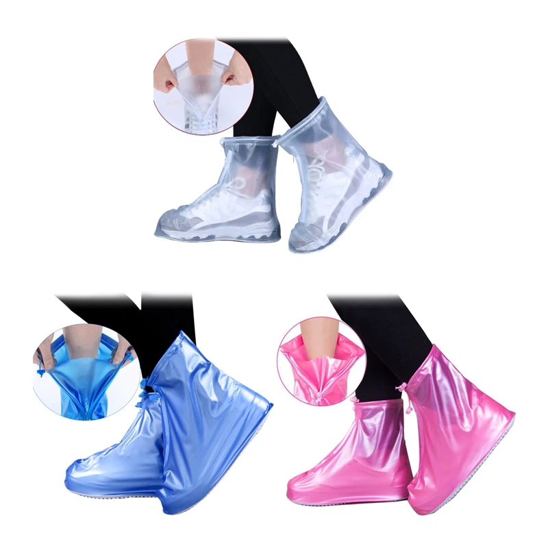 

1 пара многоразовых нескользящих чехлов для обуви для дождливой и снежной погоды унисекс Защитные чехлы для обуви аксессуары для прогулок н...