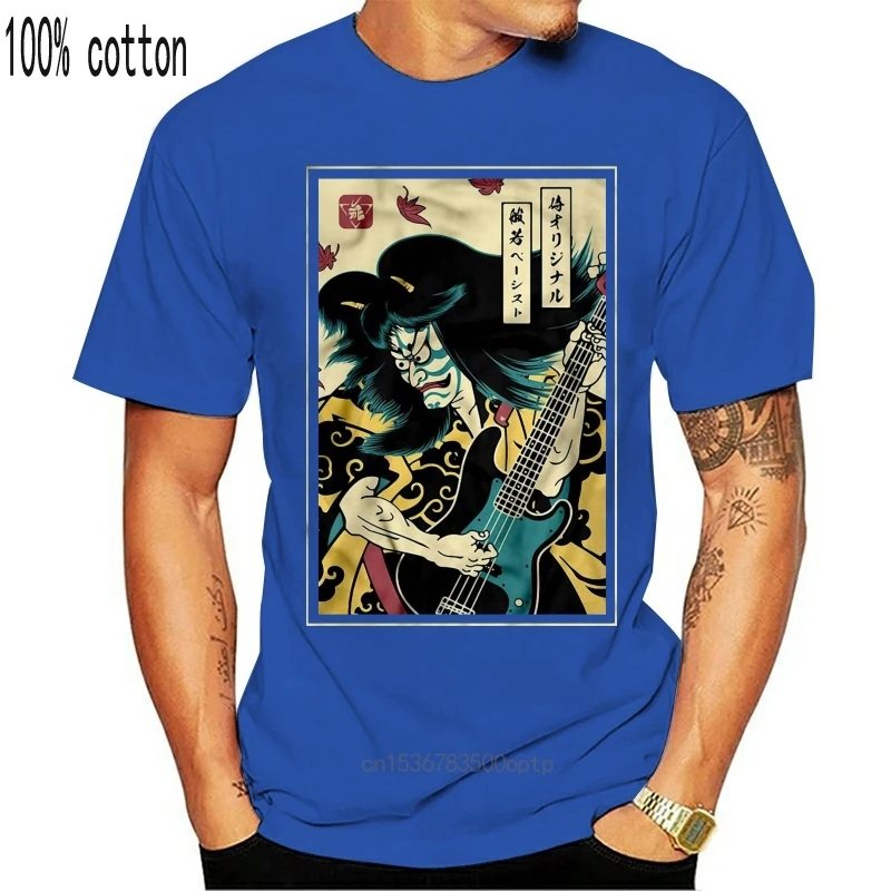 

Man Clothing Men Funny T Shirt Fashion Tshirt Samurai Hannya Bassist Women t-shirt
