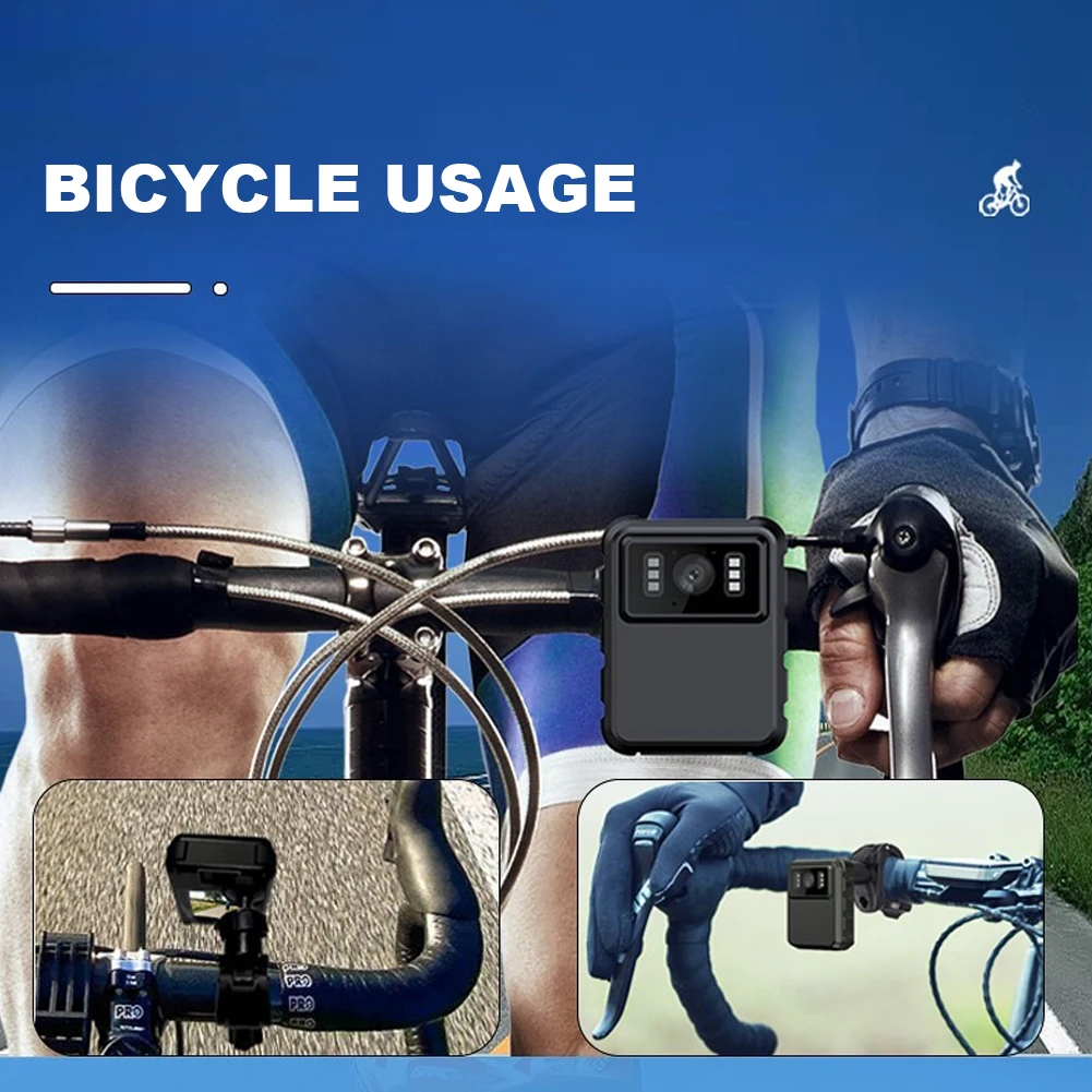 Цифровая мини-камера HD 1080P, записывающее устройство 1800 мАч, видеокамера безопасности для автомобиля, велосипеда, запись данных для наблюдения за строительством