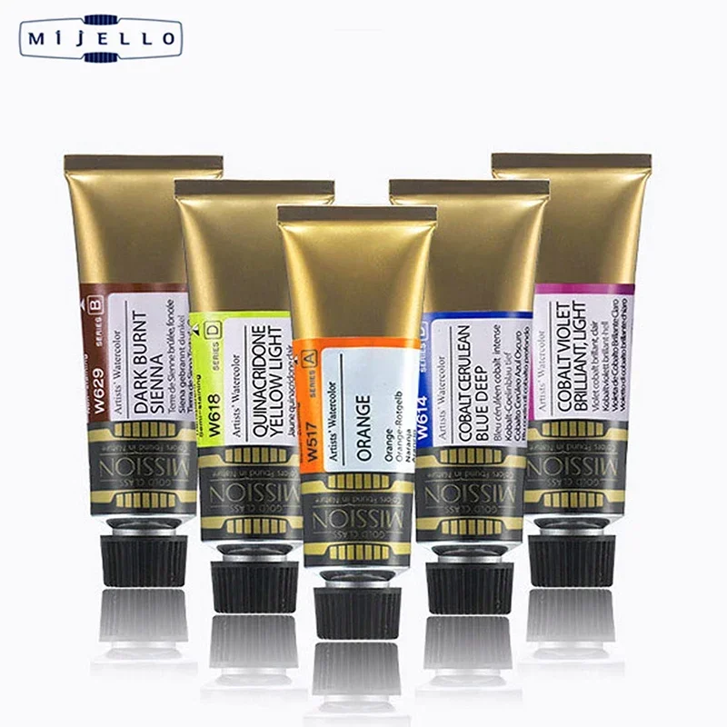 Корея MIJELLO MISSION Золотой акварельный пигмент/краска 15 мл 573 ~ 632 Главный класс