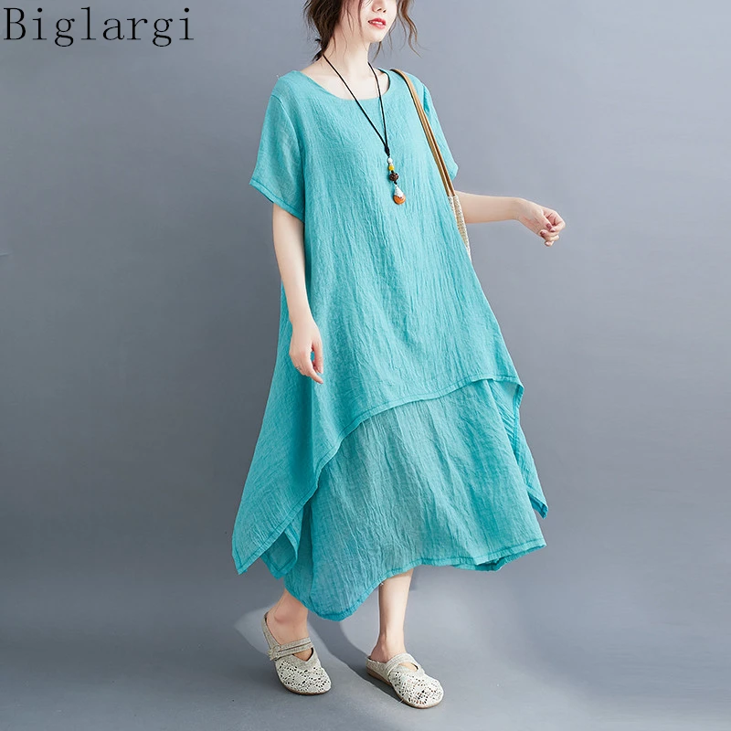 2 Two Piece Set Cotton Linen Ladies Dress Vintage Dresses for Women Casual  Loose Woman Summer Elegant Womens Dress 2022 - купить по выгодной цене |  AliExpress