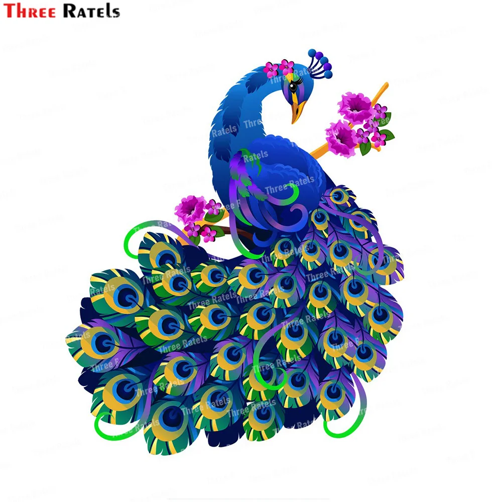 Настенные стикеры Thre с изображением павлина декор для гостиной спальни фотообои