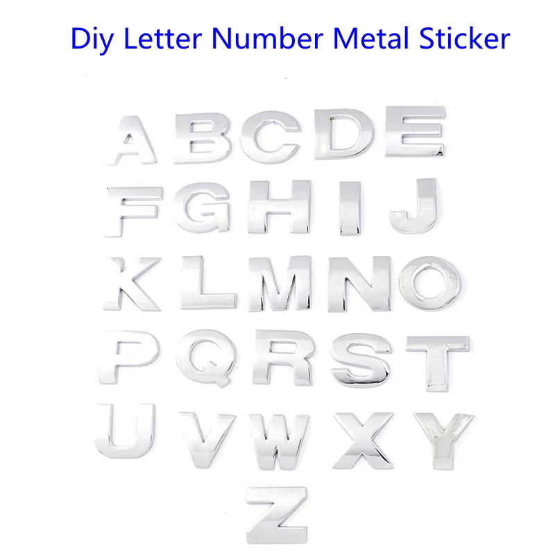 Металлическая 3D наклейка автомобильная с надписью Ttickers сделай сам буквами и